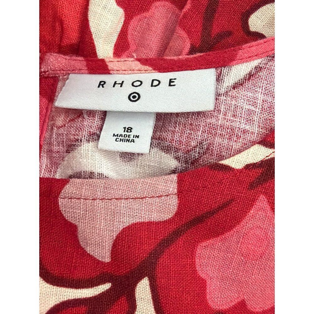 Rhode X Target Zinnia Women’s Floral Print Bell Sleeve Dress Size 18 - Picture 12 of 13
